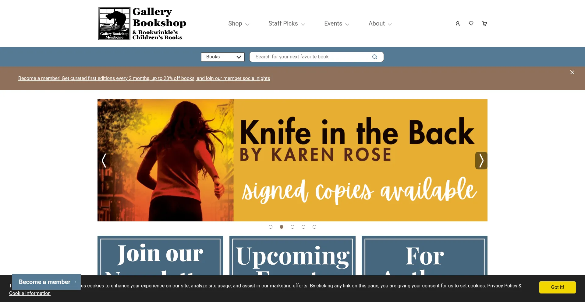 Gallerybooks.com Screenshot
