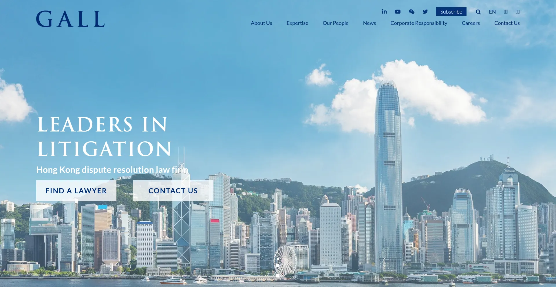 Website screenshot of Gallhk.com