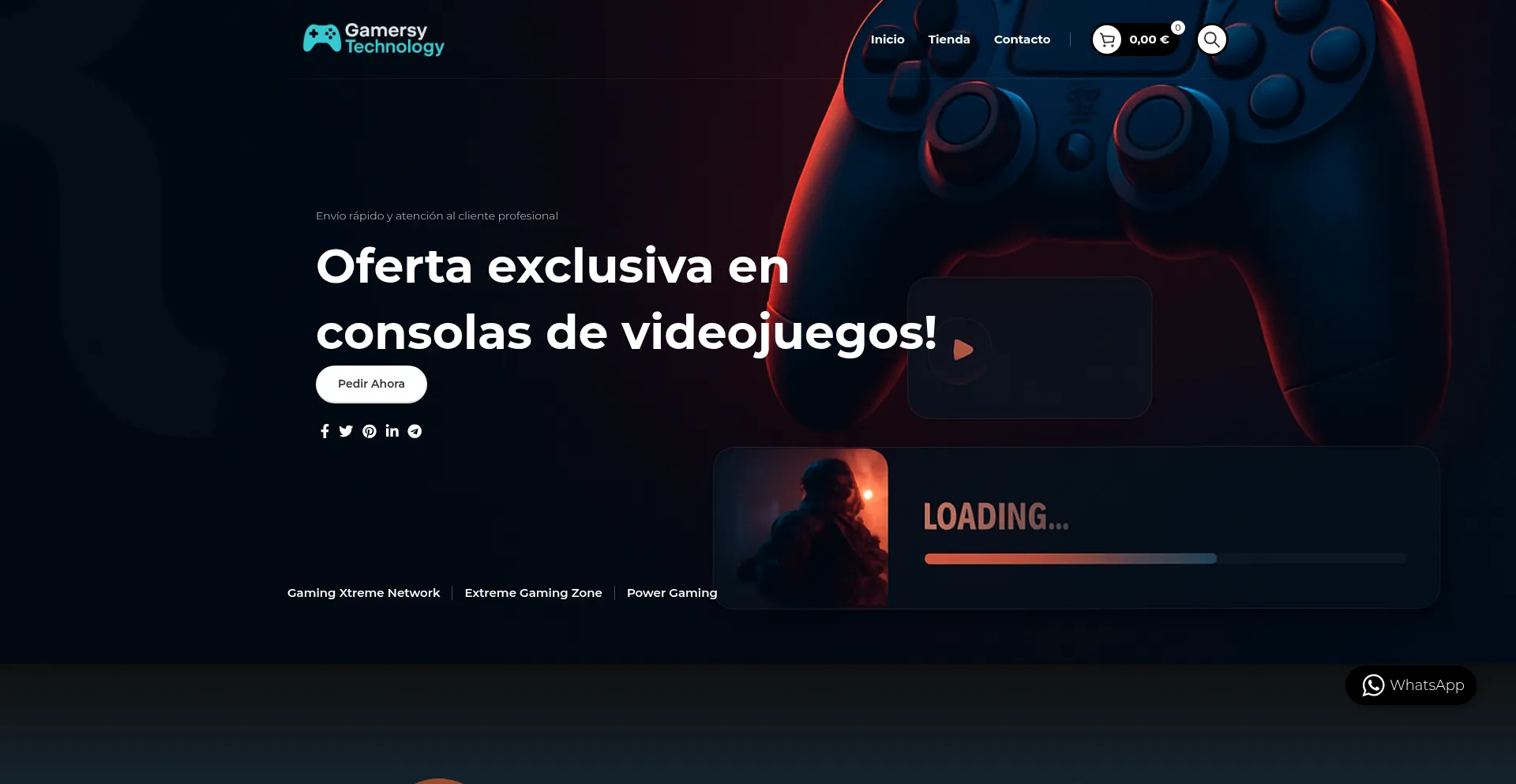 Website screenshot of Gamersytechnology.es