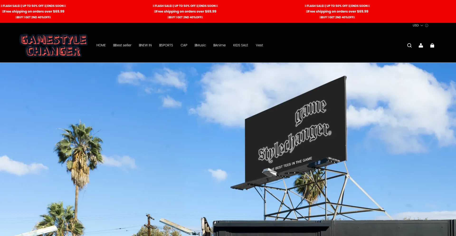Website screenshot of Gamestylechanger.com