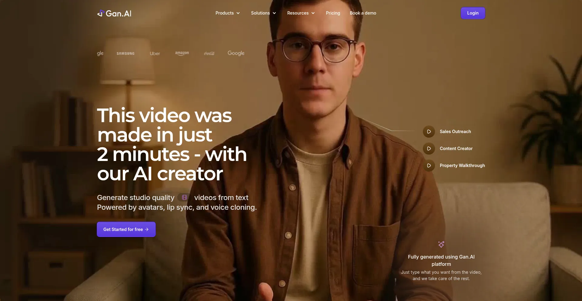 Website screenshot of Gan.studio