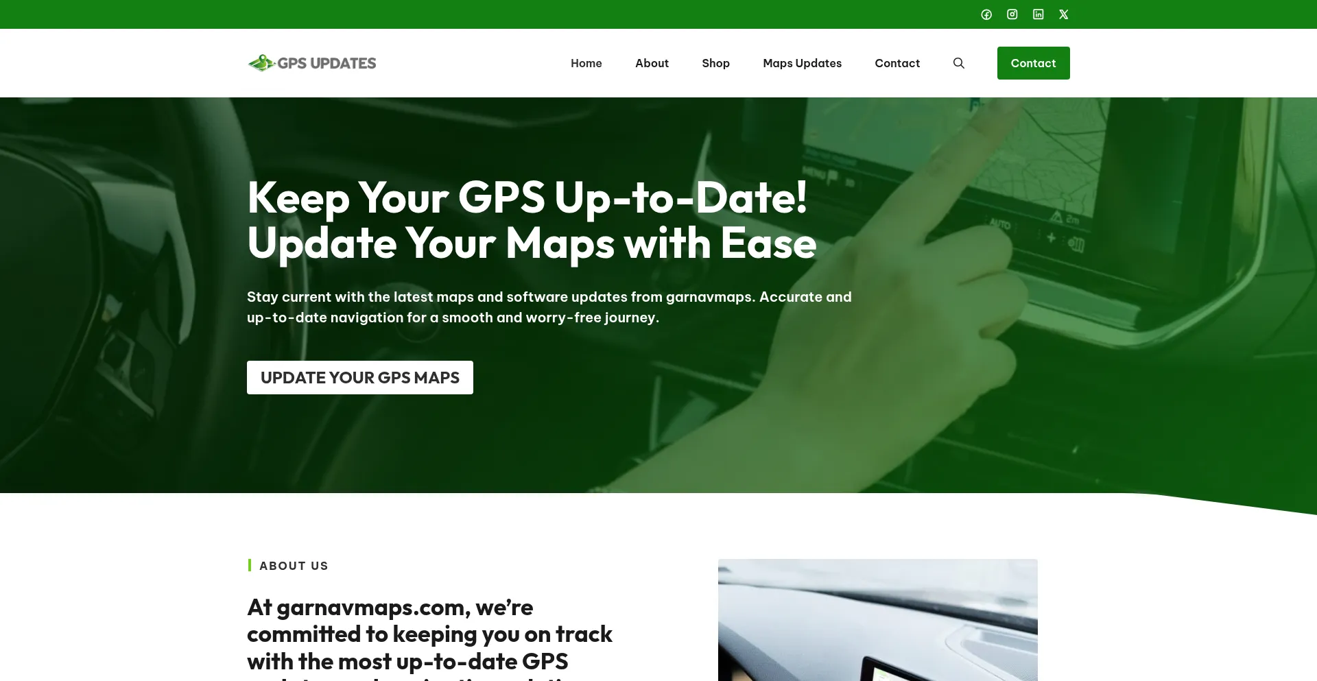 Website screenshot of Garnavmaps.com