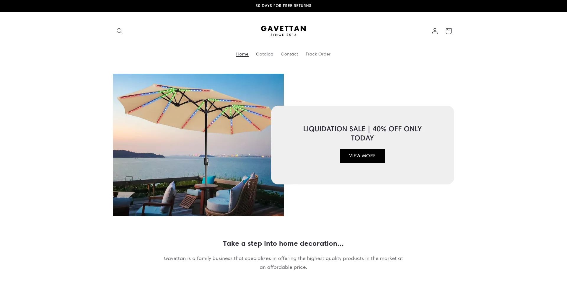 Website screenshot of Gavettan.com
