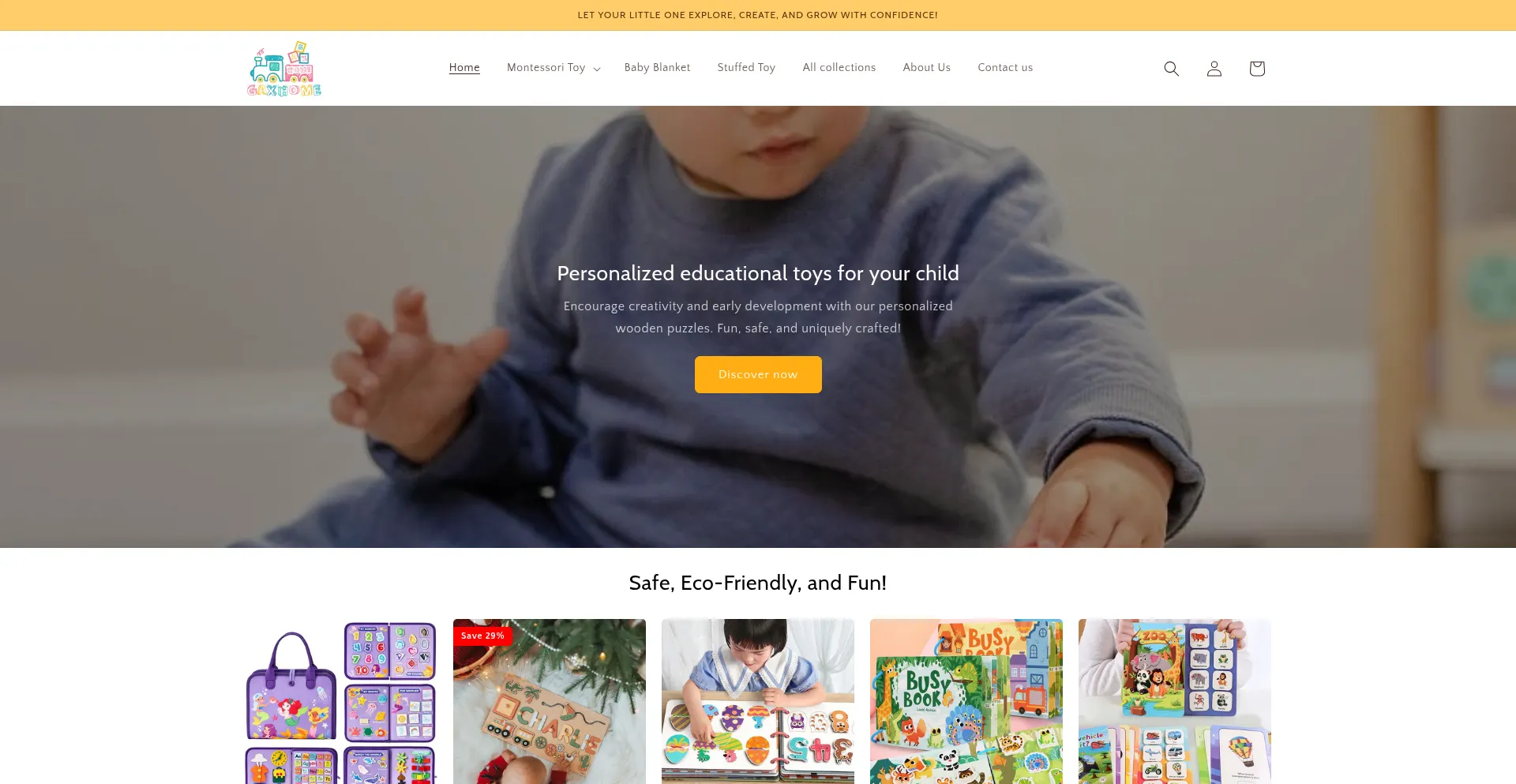 Website screenshot of Gaxhome.co