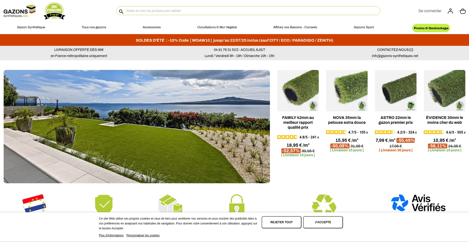 Gazons-synthetiques.net Screenshot