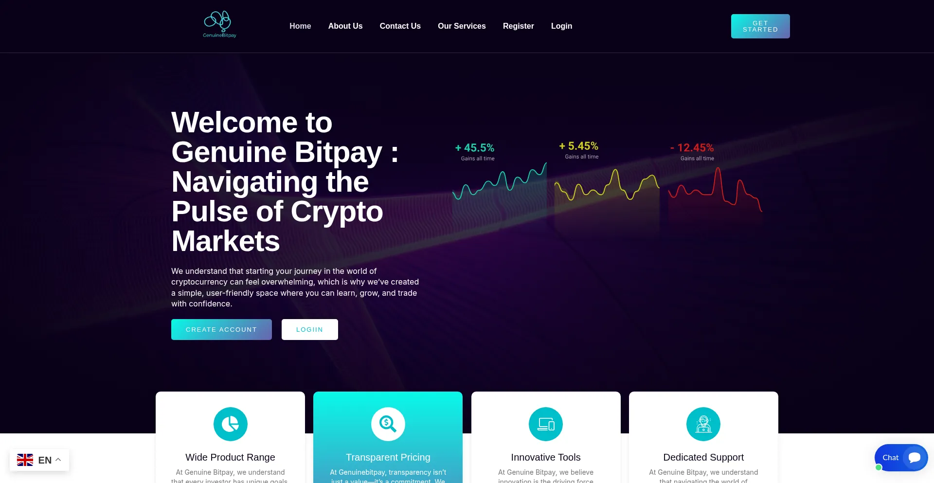 Website screenshot of Gbitp.com