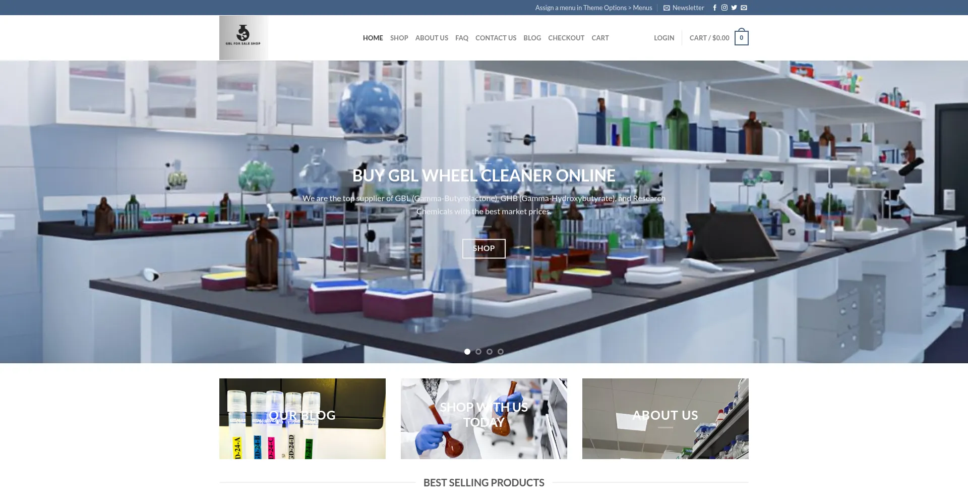 Website screenshot of Gblforsaleshop.com