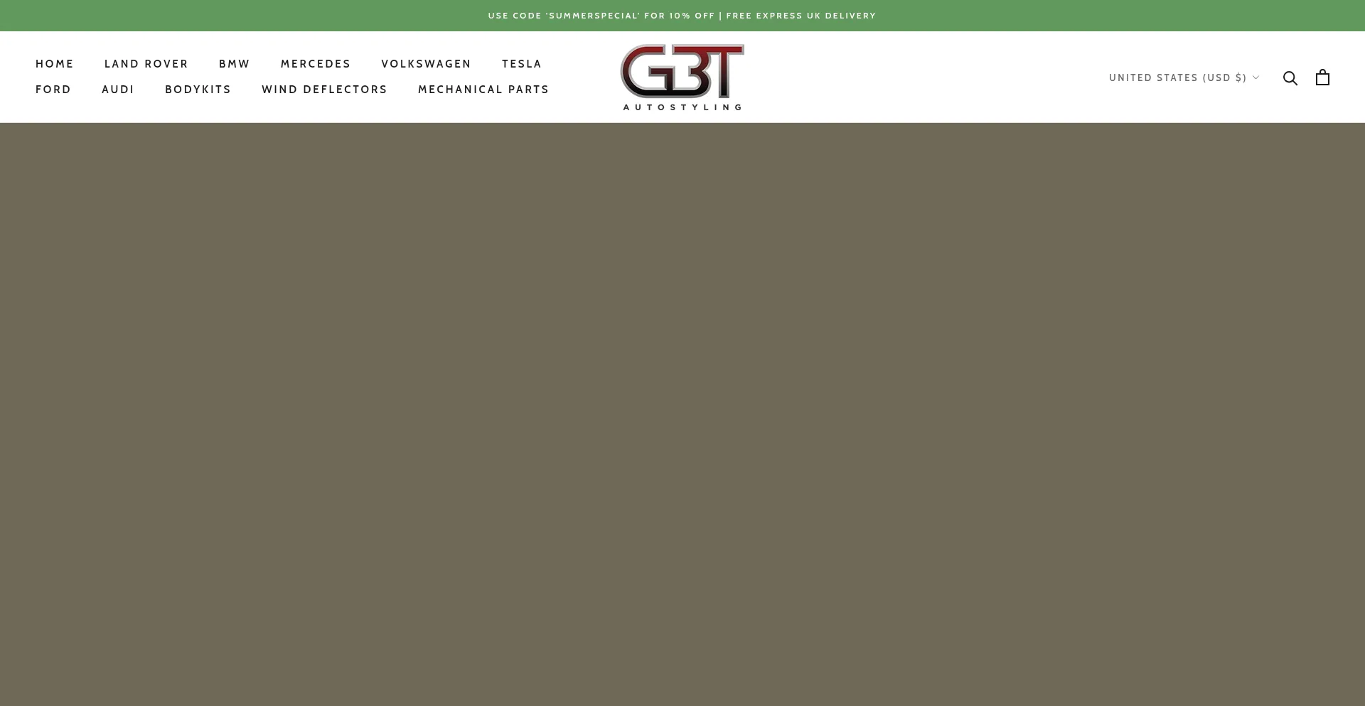 Website screenshot of Gbt-autostyling.co.uk