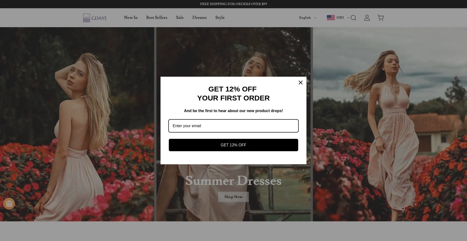 Website screenshot of Gdaye.com
