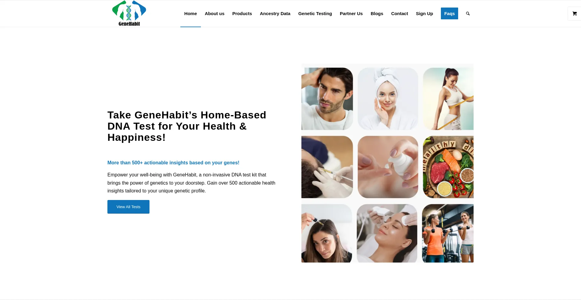 Website screenshot of Genehabit.com