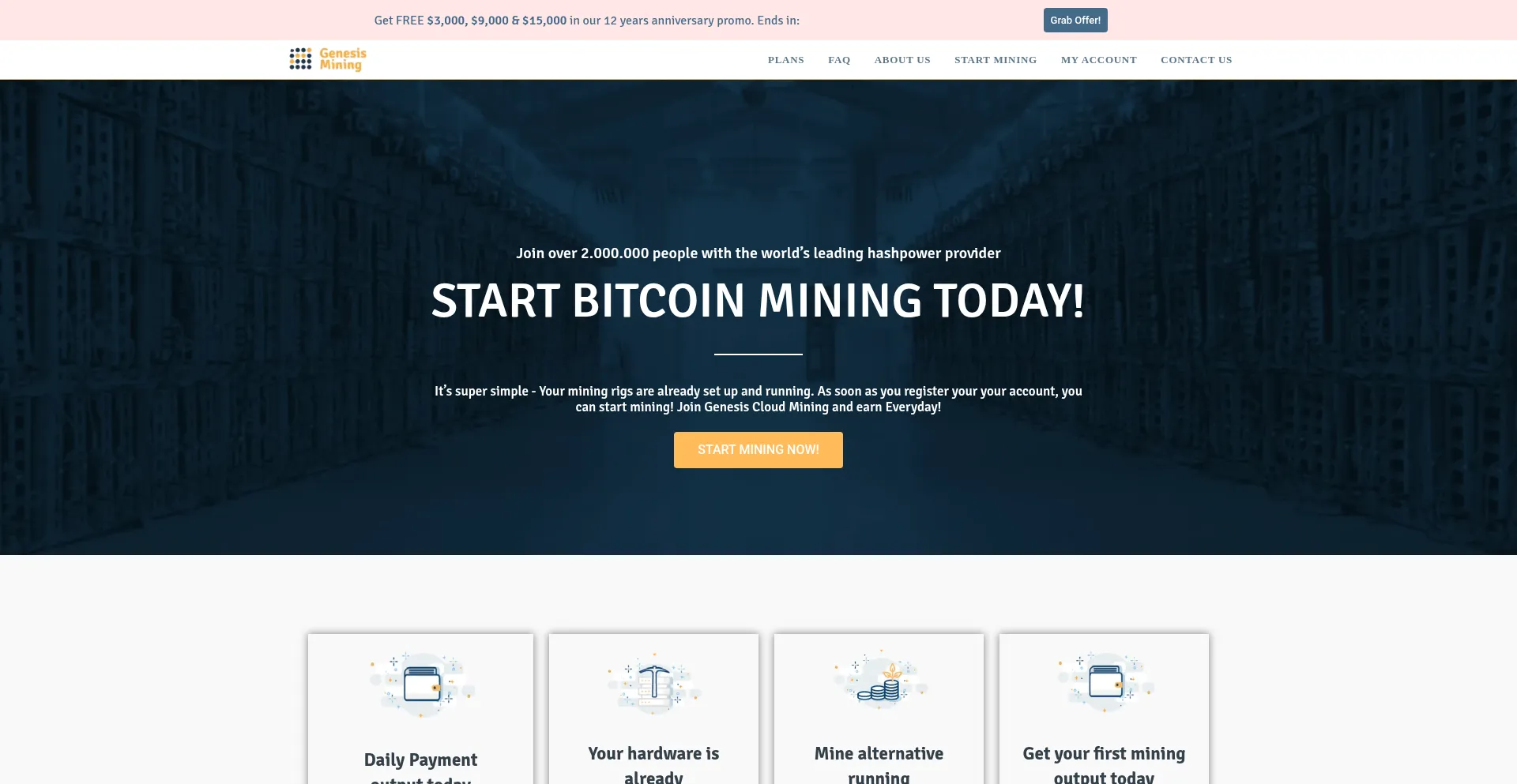 Website screenshot of Genesisminings.com