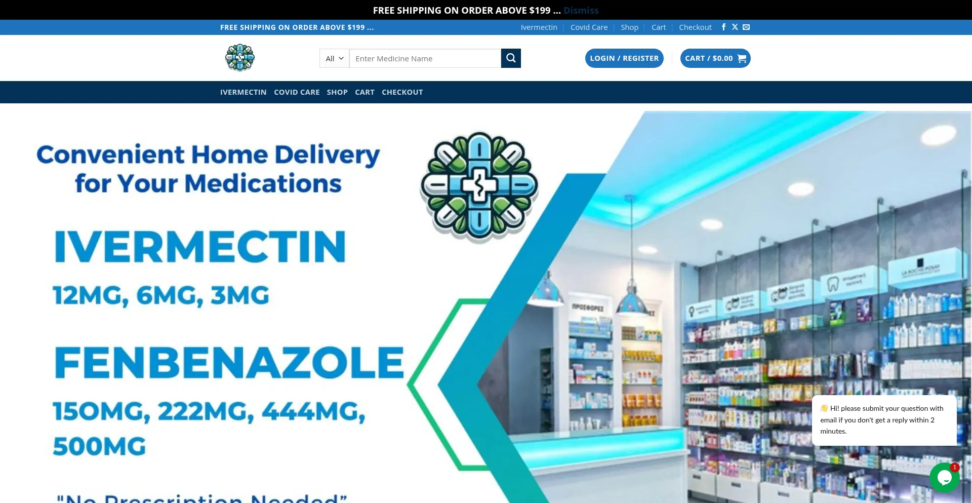 Website screenshot of Genixmeds.com