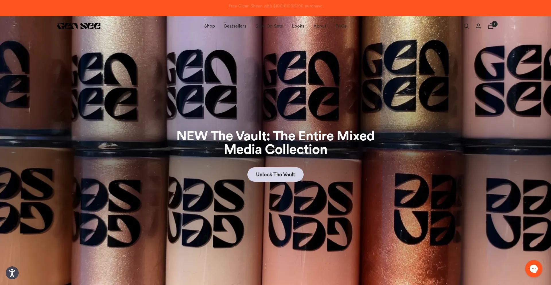 Website screenshot of Genseebeauty.com