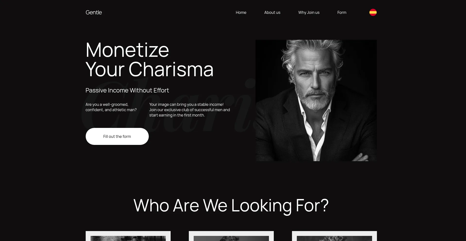 Website screenshot of Gentlemodels.top