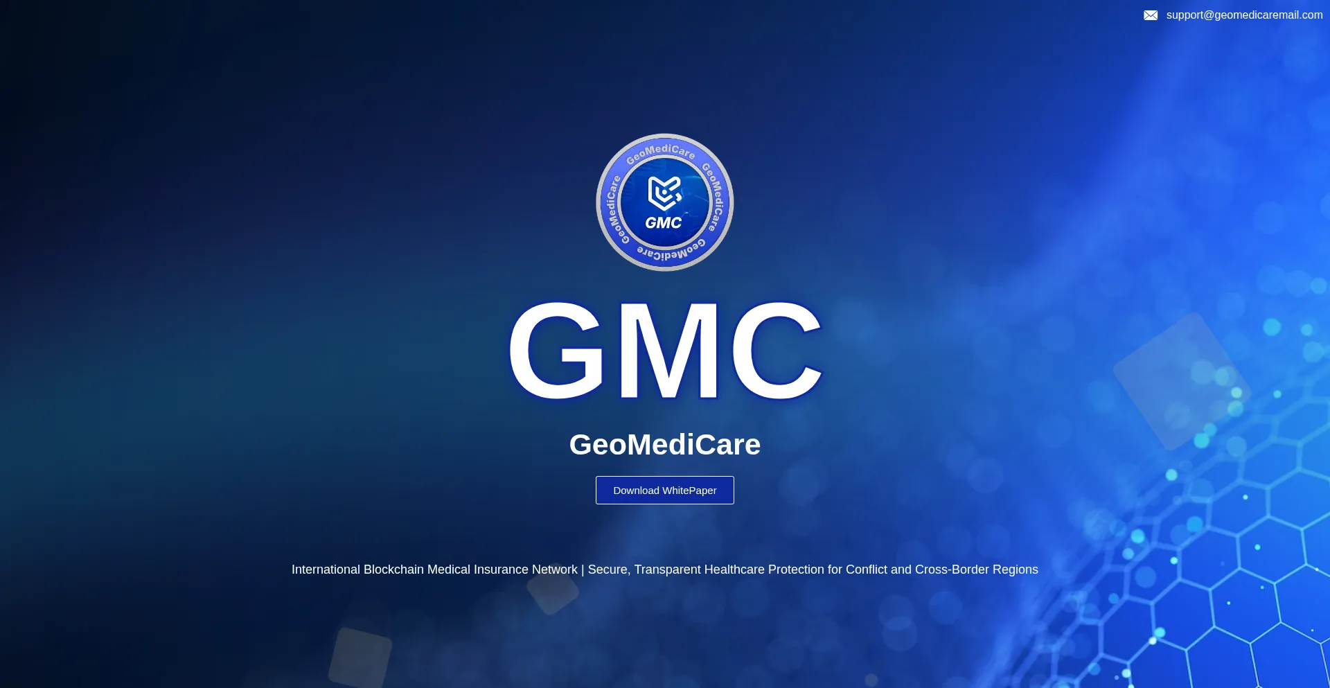 Website screenshot of Geomedicaretoken.com