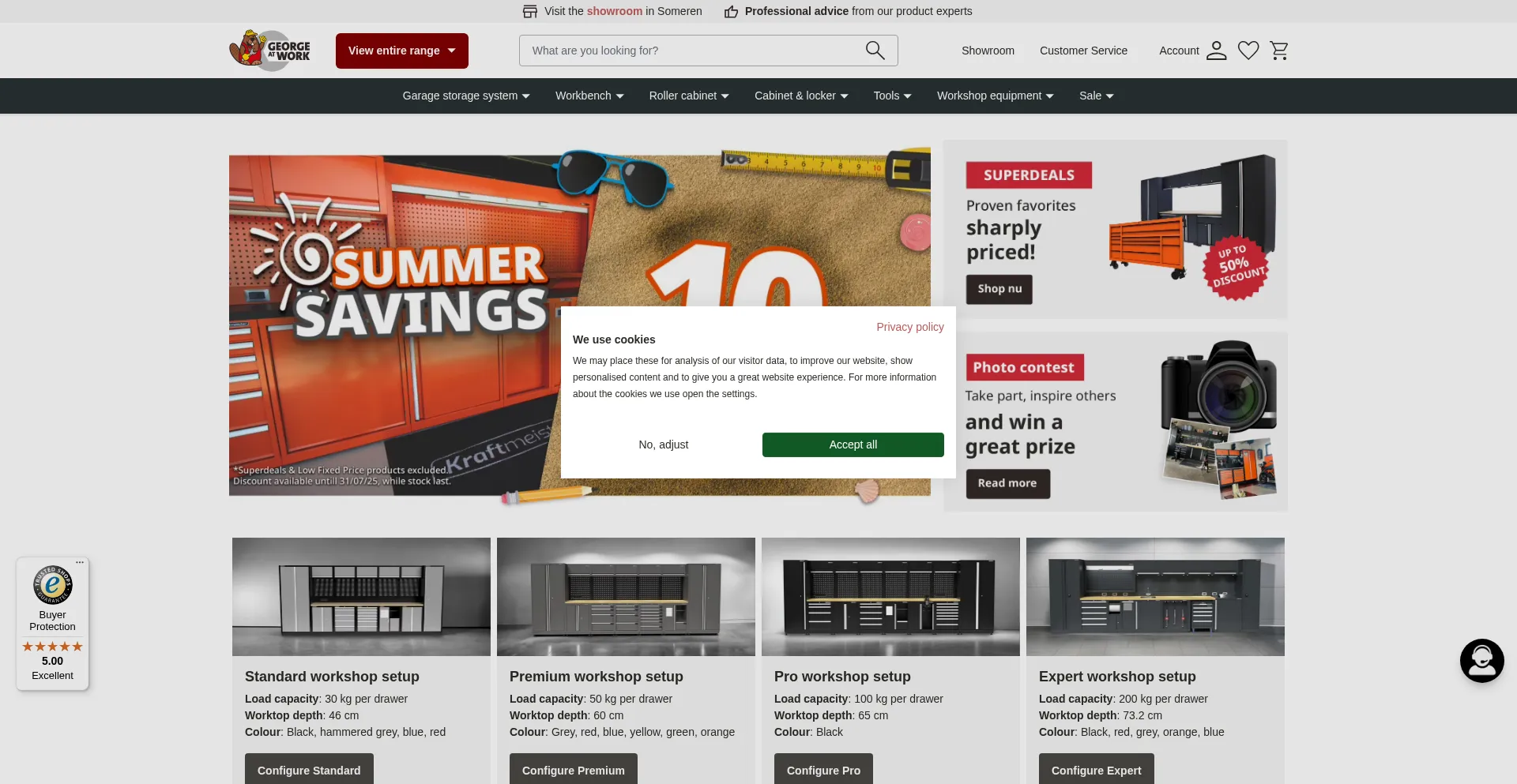 Website screenshot of Georgeatwork.eu