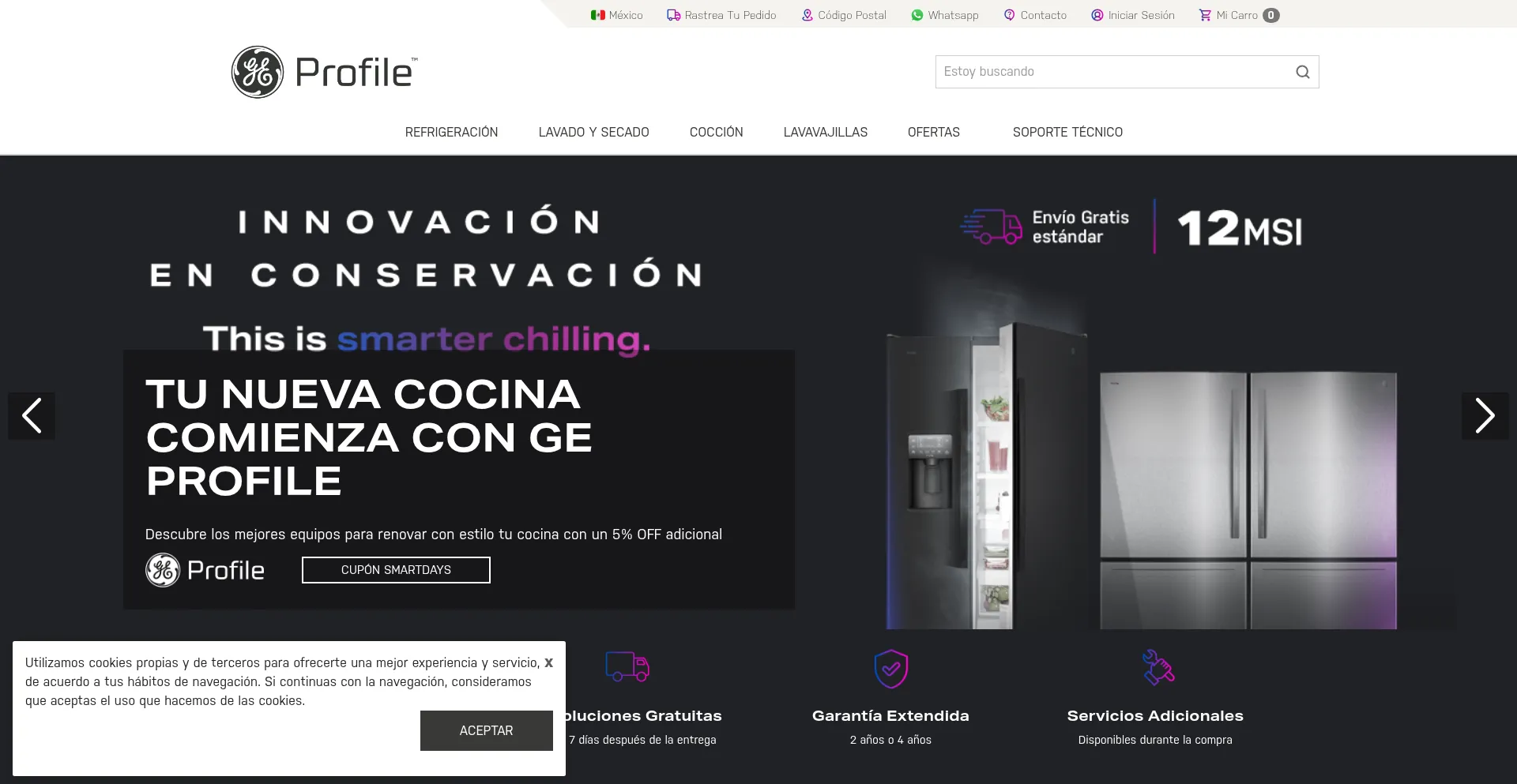 Website screenshot of Geprofile.lat