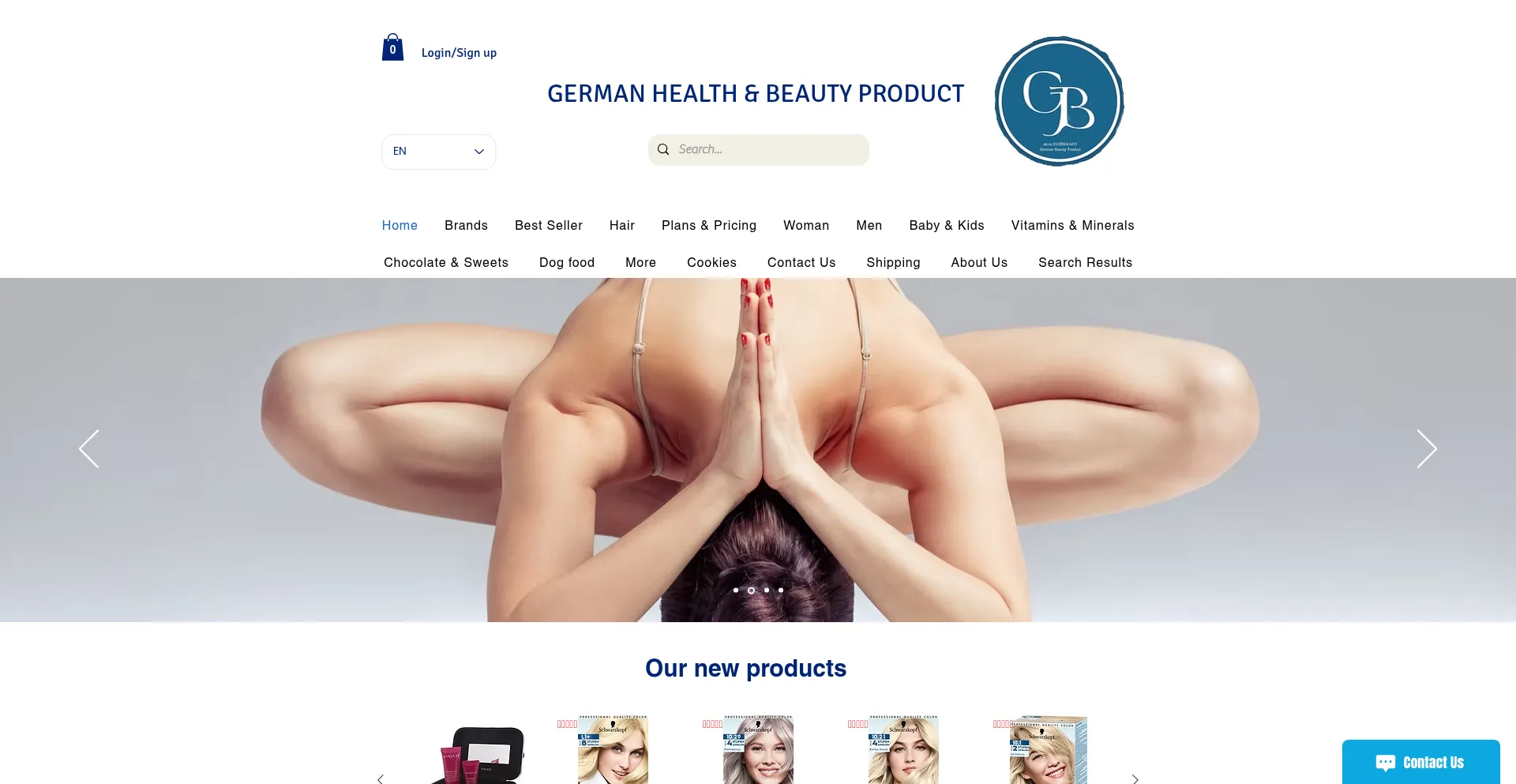 Website screenshot of Germanbeautyproduct.com