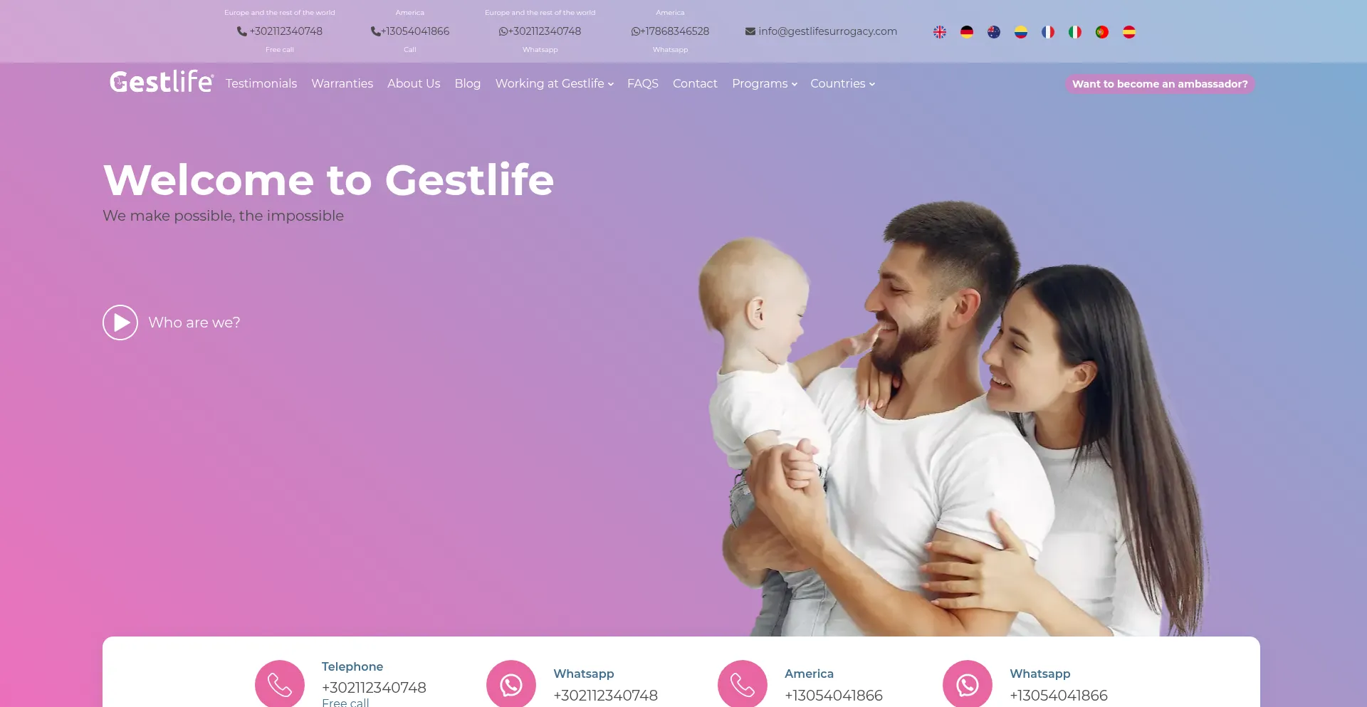 Website screenshot of Gestlife.com
