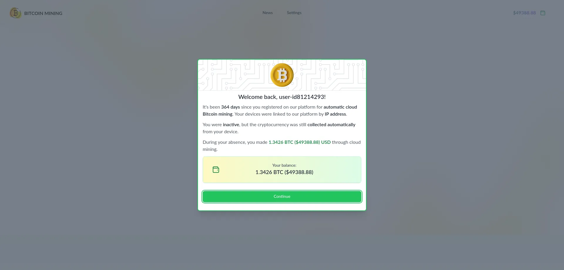 Website screenshot of Get-bitcoin-pro.com