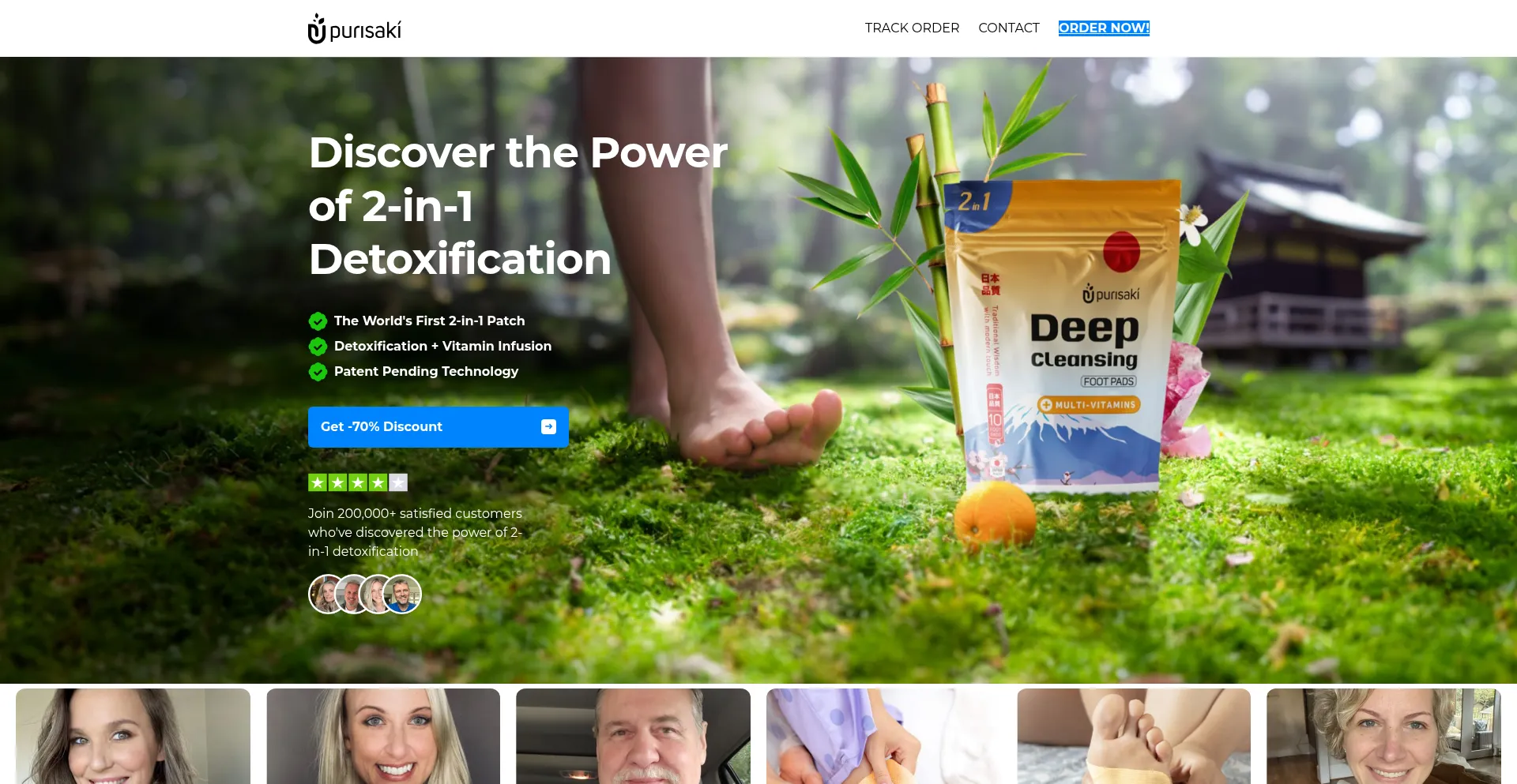 Website screenshot of Get-purisaki.com