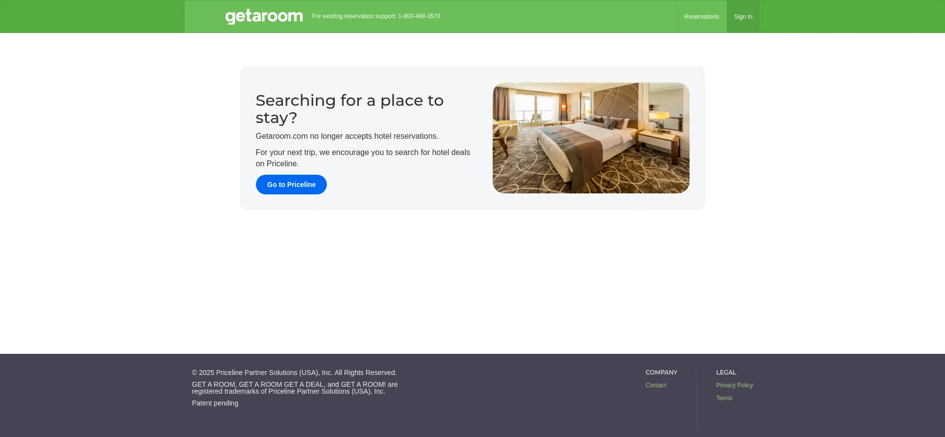 Getaroom.com Screenshot