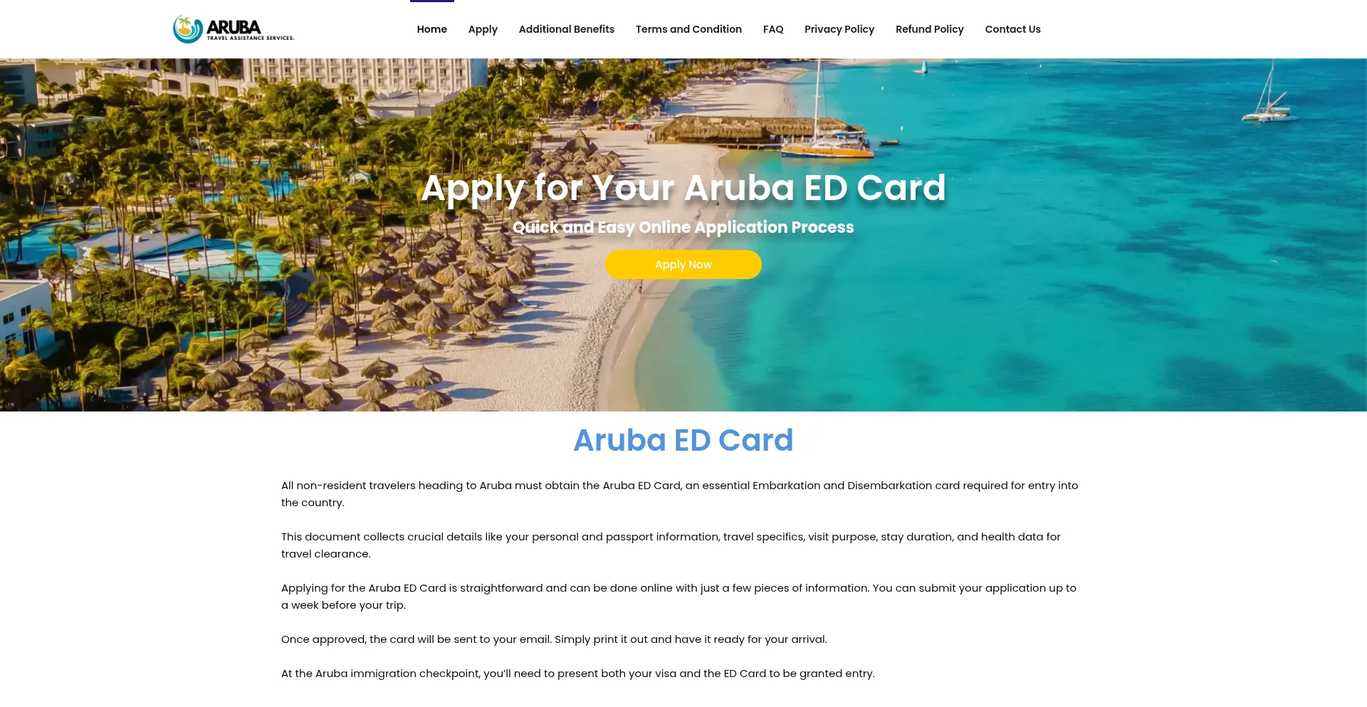 Website screenshot of Getarubacard.com