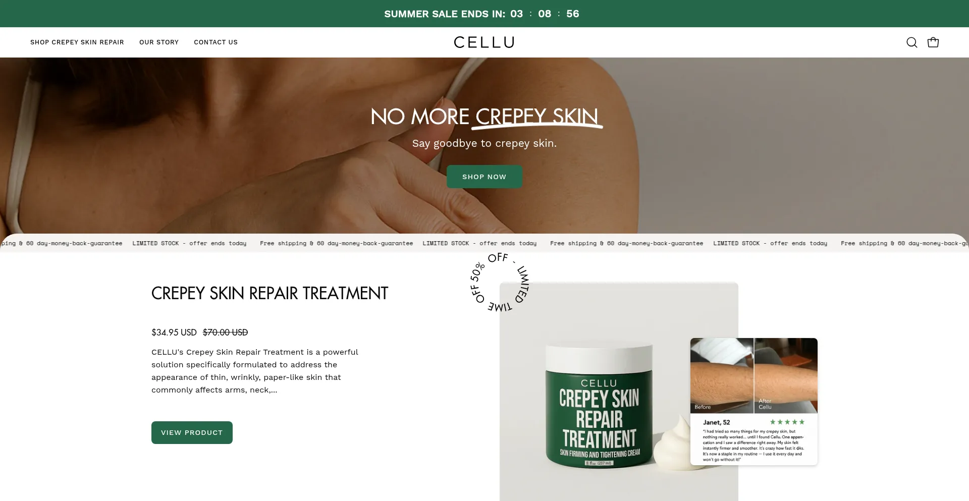 Website screenshot of Getcellu.com