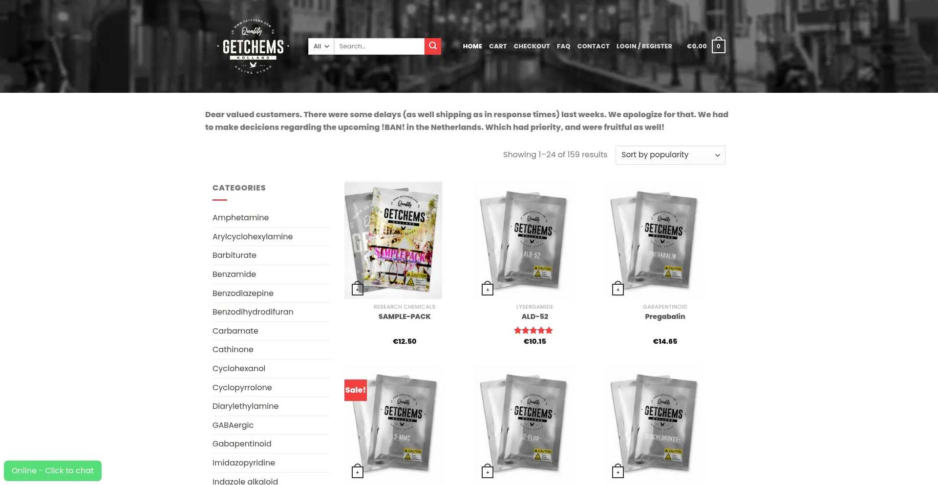 Getchems.com Screenshot