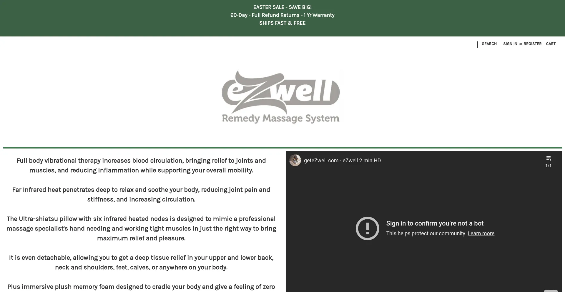 Website screenshot of Getezwell.com