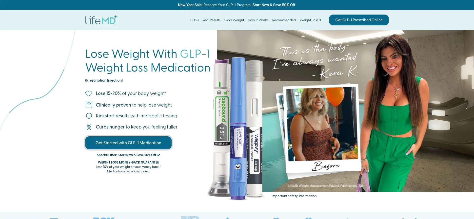 Website screenshot of Getlifemd.com