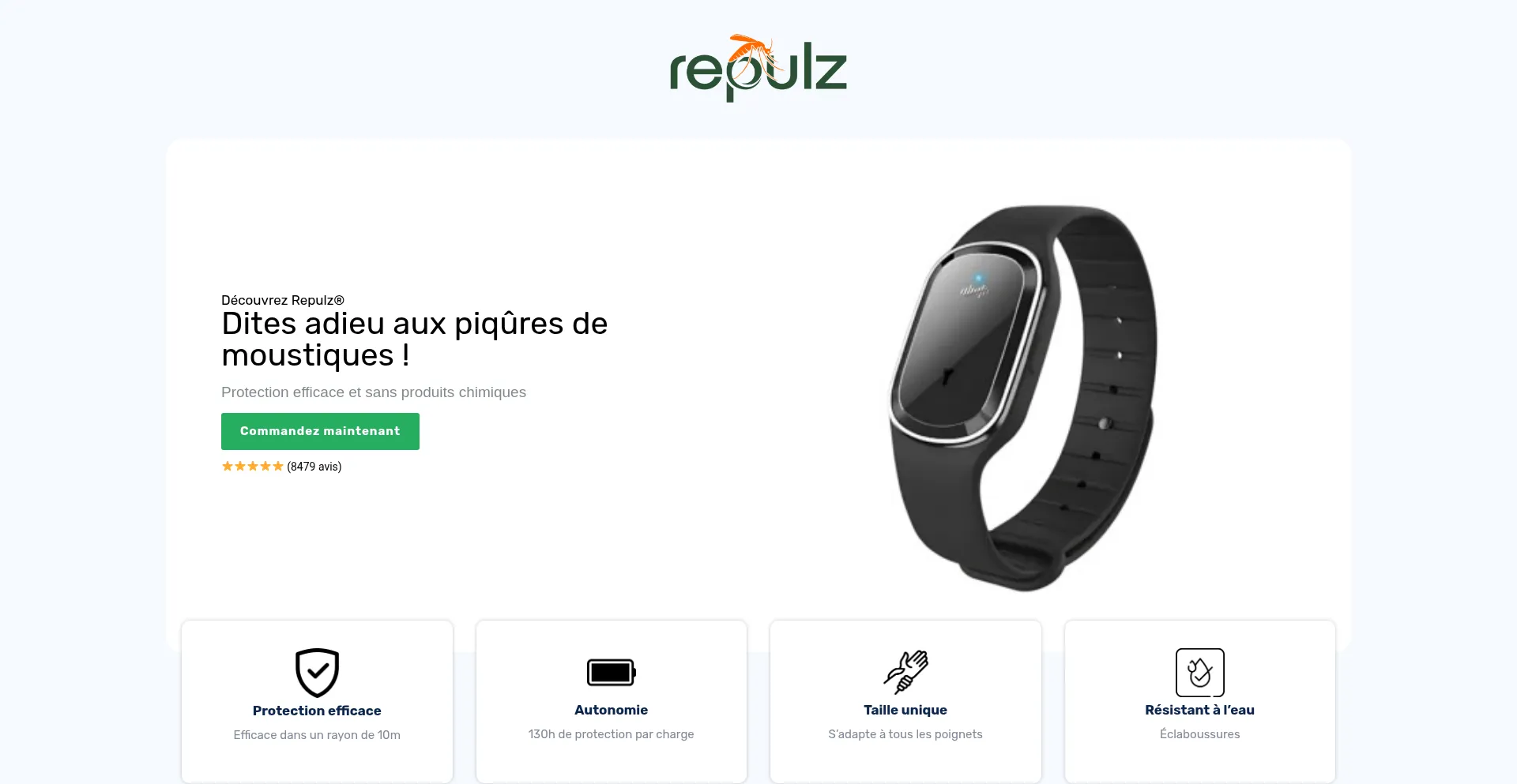 Website screenshot of Getrepulz.com