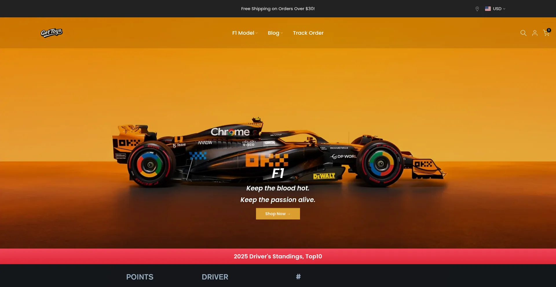 Website screenshot of Gettoys.shop