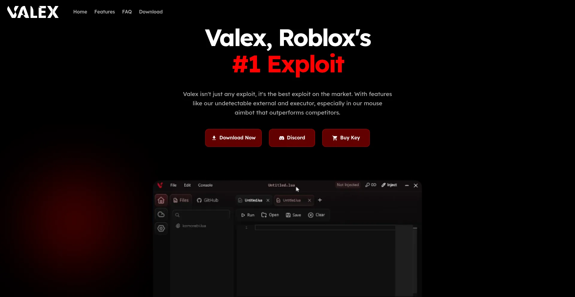 Website screenshot of Getvalex.xyz