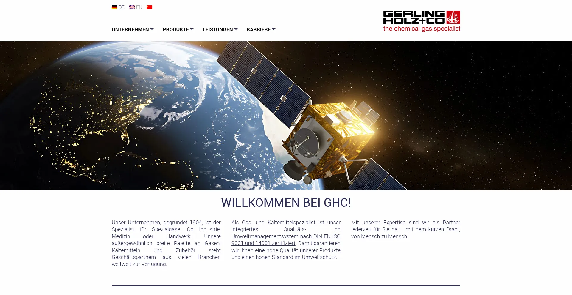 Website screenshot of Ghc.de