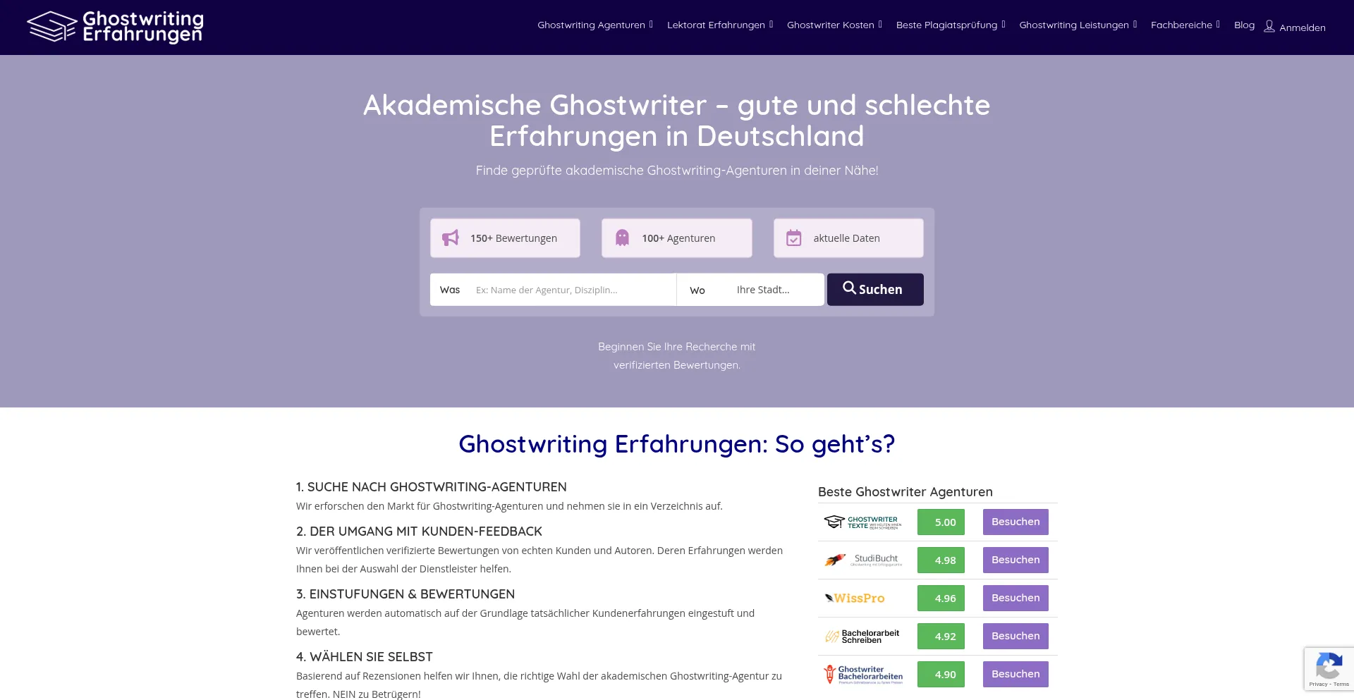 ¿És Seguro y Confiable Ghostwritingerfahrungen.de?