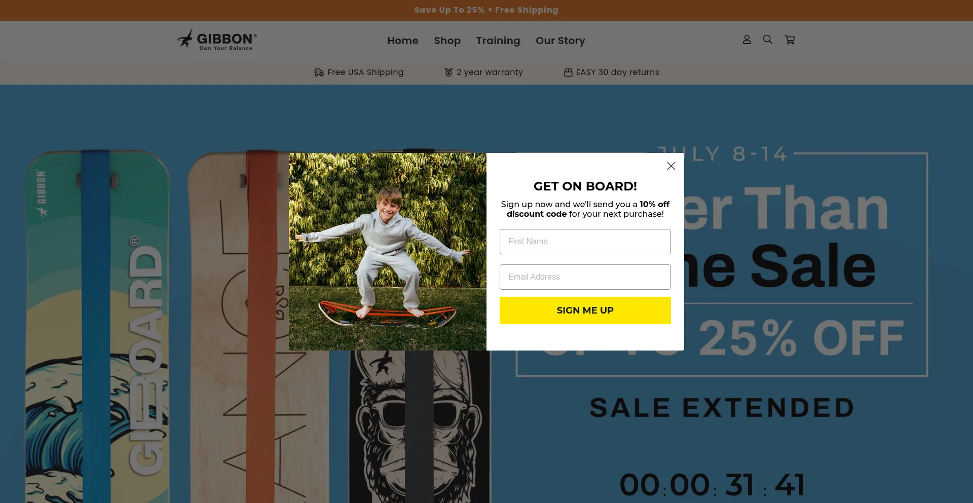 Website screenshot of Gibbon-slacklines.com