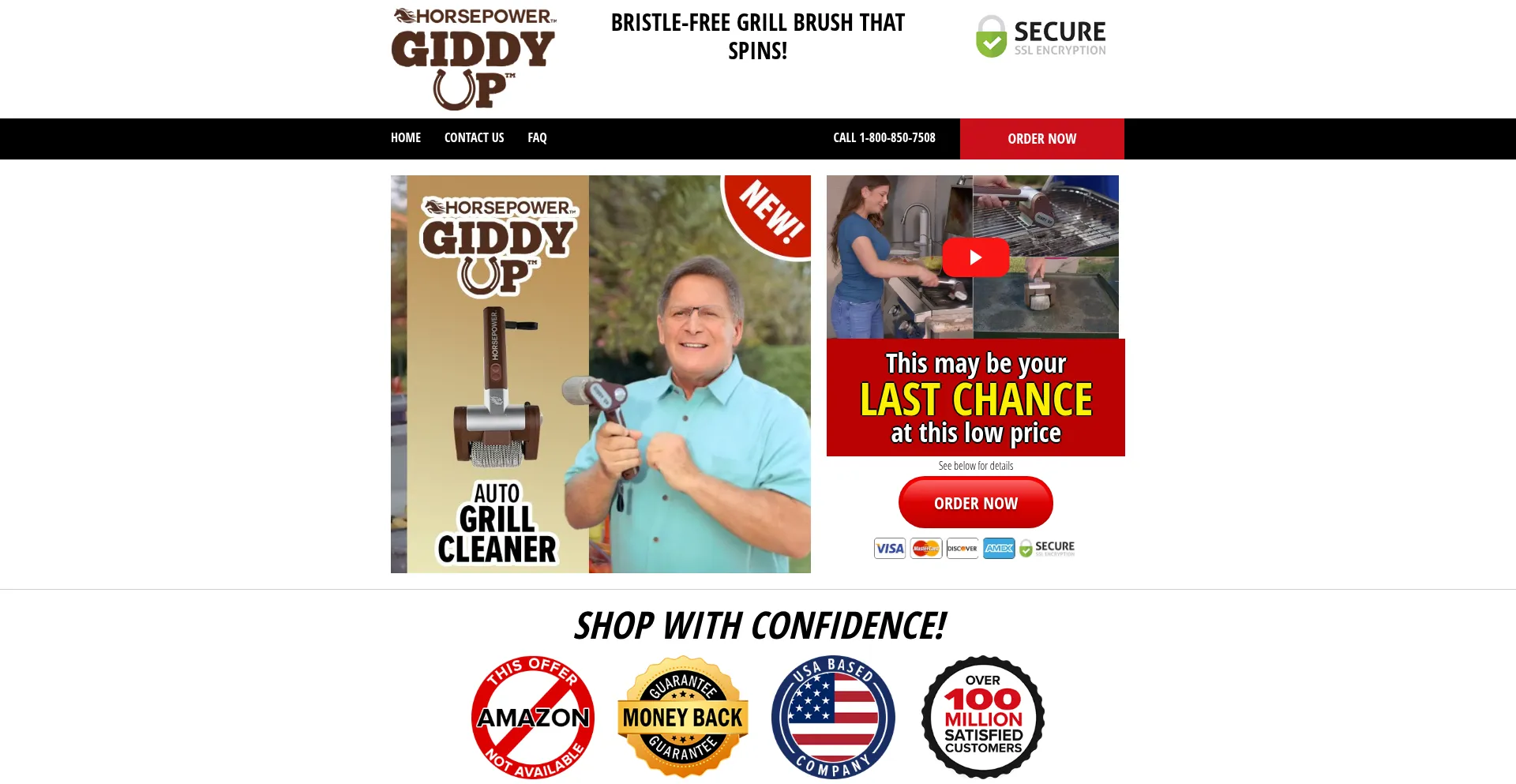 Website screenshot of Giddyupgrill.com