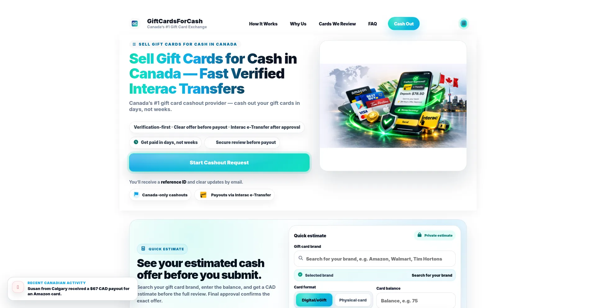 Giftcardsforcash.ca