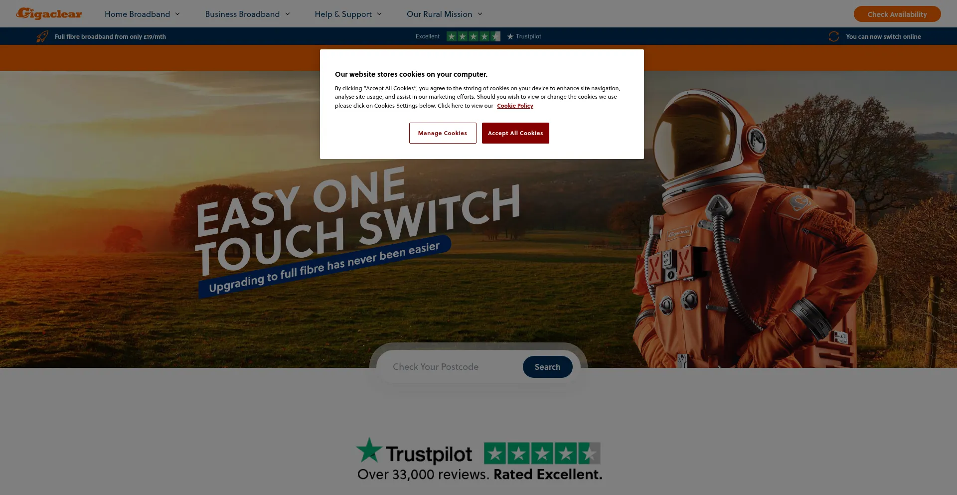 Gigaclear.com Screenshot