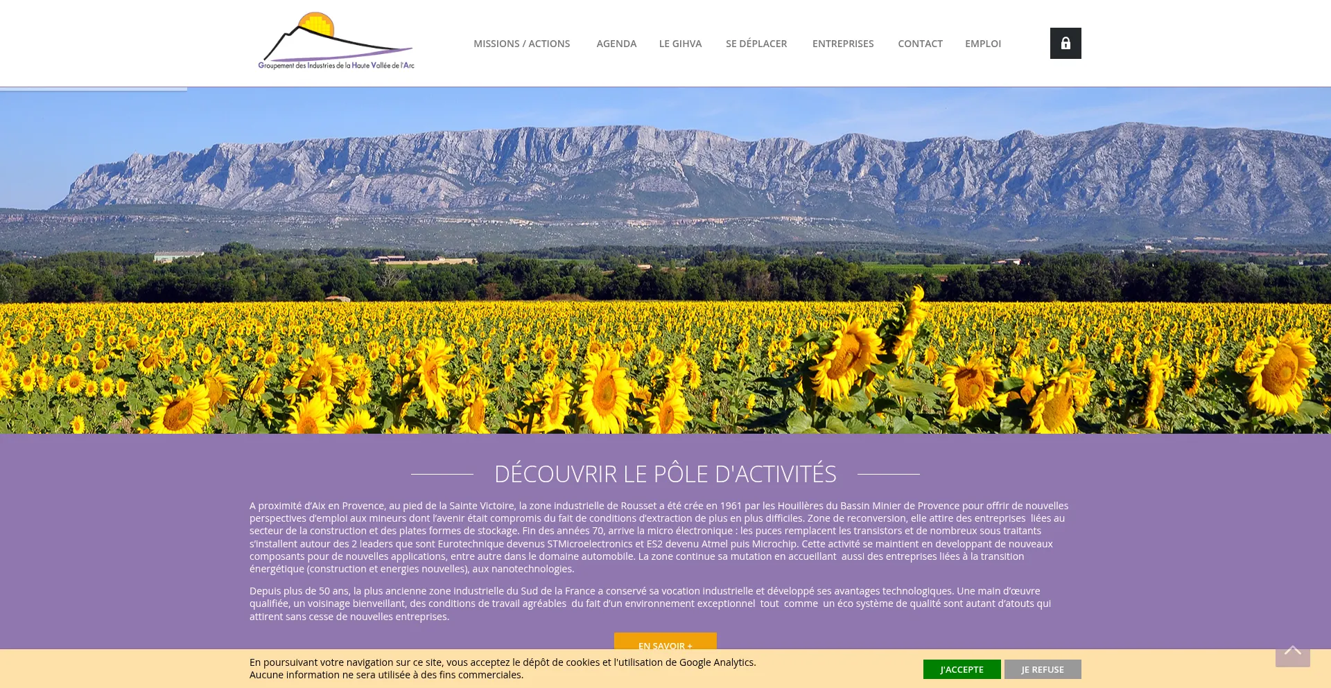 Website screenshot of Gihva.com