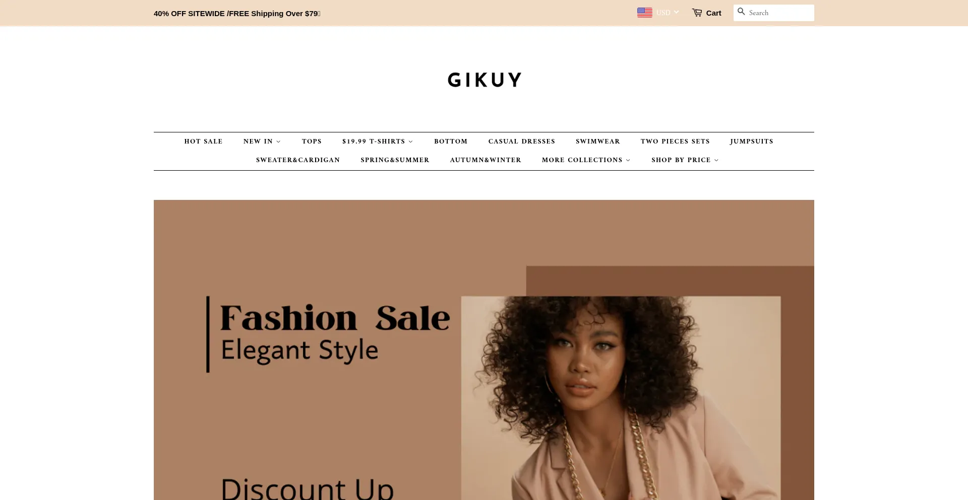 Website screenshot of Gikuy.com