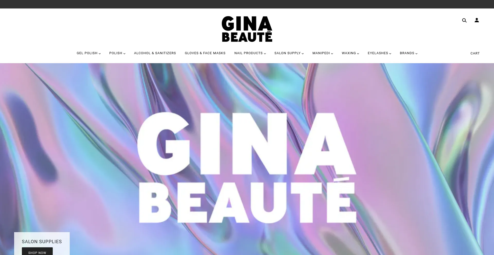Website screenshot of Ginabeaute.ca