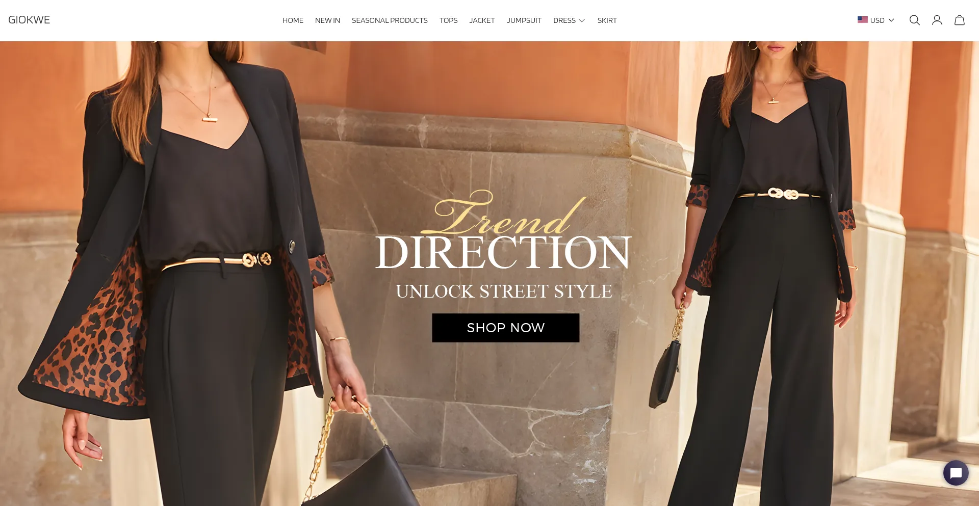Website screenshot of Giokwe.com