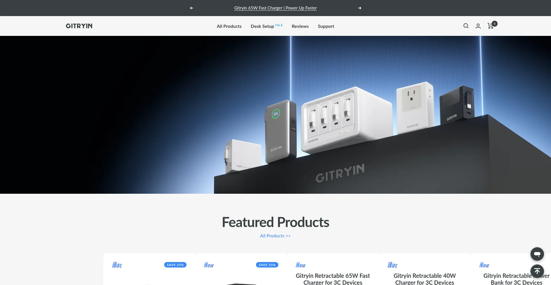 Website screenshot of Gitryin.com