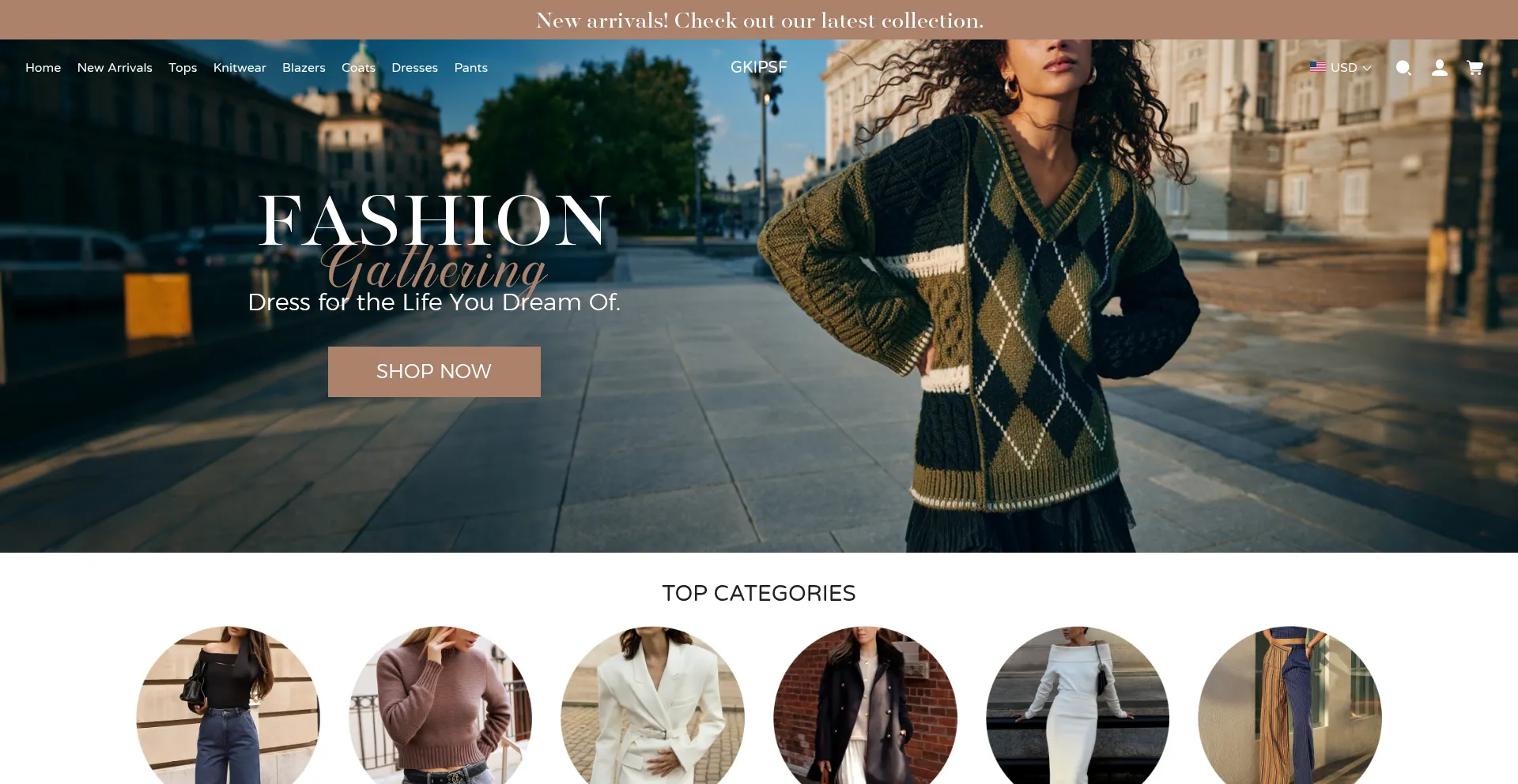 Website screenshot of Gkipsf.com
