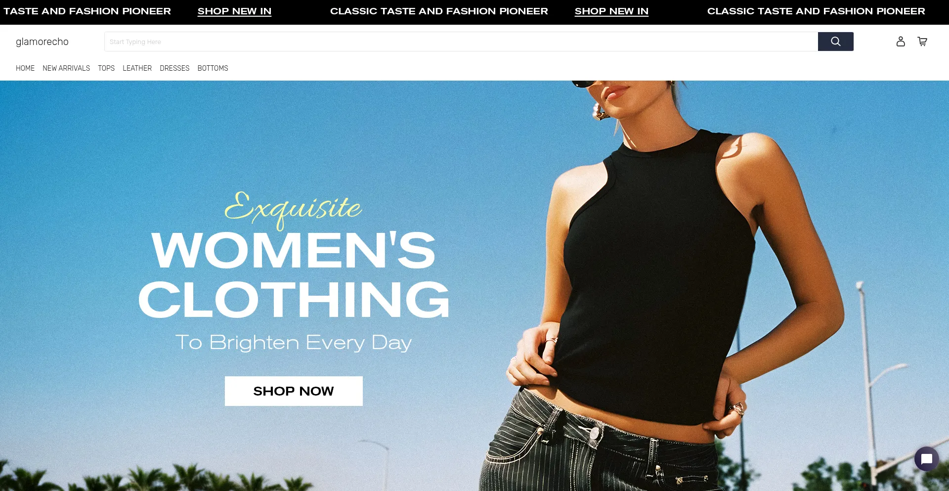 Website screenshot of Glamorecho.com