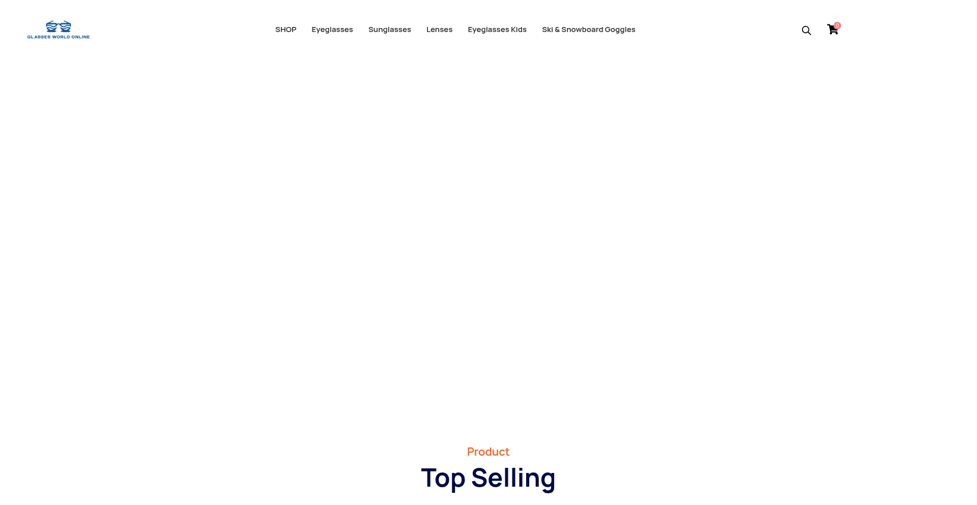 Website screenshot of Glassesworldonline.com