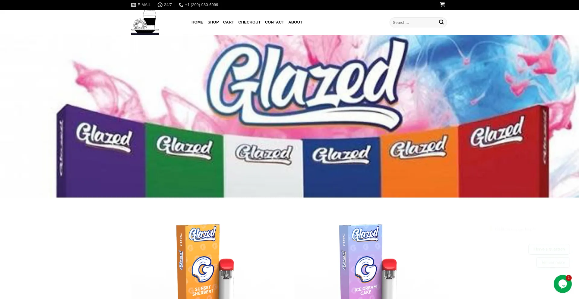 Website screenshot of Glazeddisposable.com
