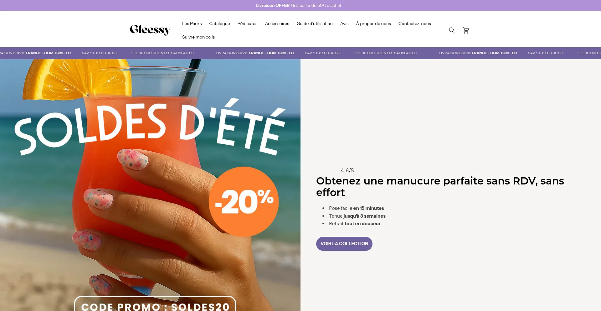 Website screenshot of Gleessy.com